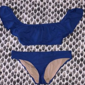 J Crew Off the Shoulder Bikini Set